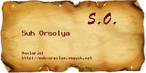 Suh Orsolya névjegykártya